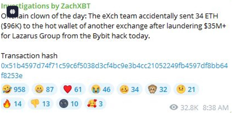 صرافی ارز دیجیتال eXch اتهامات شستشوی Bybit را رد میکند - 1
