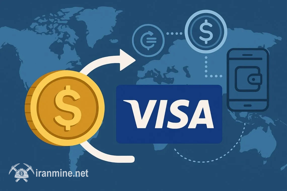 کمپانی ویزا پشتیبانی از ۴ استیبل کوین جدید در ۴ زنجیره بلوکی را گسترش می‌دهد | ایران ماین