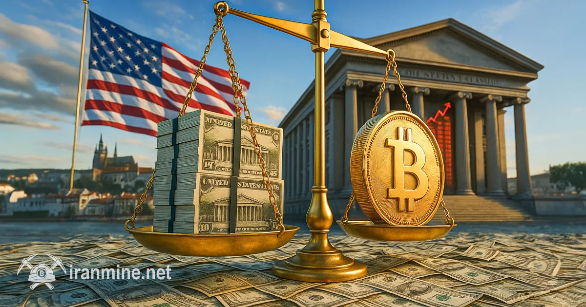 بدهی فعلی دولت آمریکا معادل ۳۶۸ میلیون واحد بیت‌ کوین است! | ایران ماین