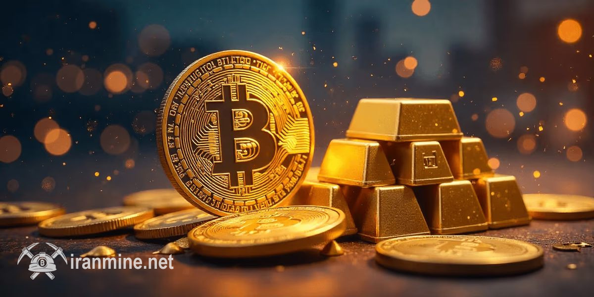 بهترین کارایی طلا در برابر بیت کوین در سال ۲۰۲۵ رقم خورد | ایران ماین