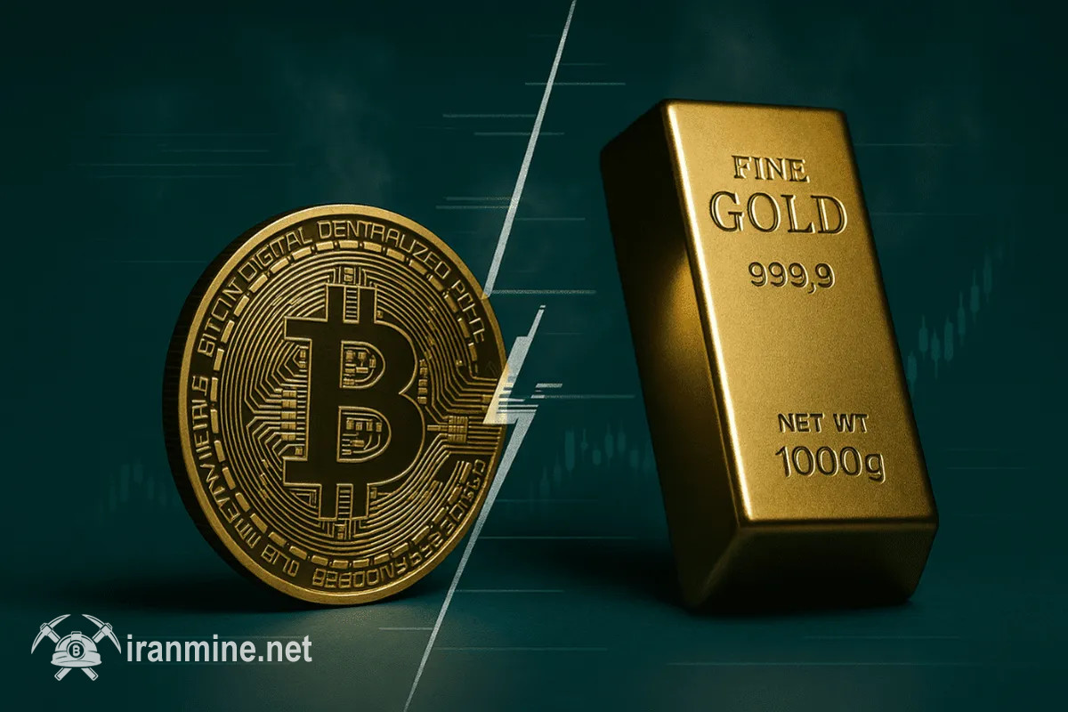 چارت بیت‌ کوین در مقابل طلا به پایین‌ترین لایه از ابتدای ۲۰۲۴ رسید | ایران ماین